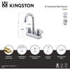 image:imageKingston Brass KB460 4Inch Centerset Bar Faucet with Canopy Handles Polished Chrome 312inch Reach 7in HeightBrushed Nickel